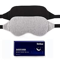 Sleep Mask-Eye Mask for Sleeping, Sleeping Mask Blocking Out Light Perfectly for Women and Men, Soft and Comfortable Blindfold for Travelling, with Pouch (Black+Gray)