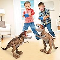 STEAM Life Remote Control Dinosaur Toys for Kids 3 4 5 6 7+ Light Up & Realistic Roaring Sound, T rex Dinosaur Toys, Walking Dinosaur Robot Toy for Kids, Boy Toys for Kids 3 4 5 6 7