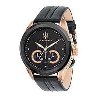 Maserati Men's R8871612025 Traguardo Analog Display Analog Quartz Black Watch