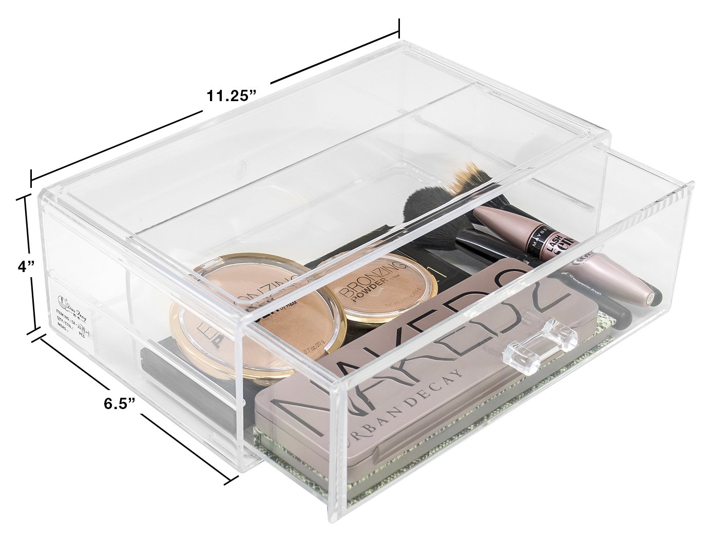 Sorbus Clear Acrylic Makeup Organizers - Stackable Jewelry, Makeup & Cosmetic Organizers and Storage with Acrylic Drawers - Great Bathroom Organizer & Display Set for Vanity, Dresser & Countertop