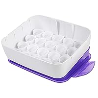 Wilton Icing Color Organizer Case - The Color Organizer Holds 20 Bottles of Colors for Cakes & Cookies, Cake Decorating Supplies, White & Purple