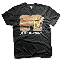 MTV Officially Licensed Hamburger Mens T-Shirt (Black)