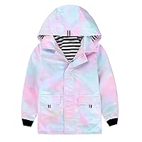 Hiheart Boys Girls Waterproof Hooded Jackets Cotton Lined Rain Jackets