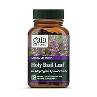 Pro Holy Basil Leaf - Stress Support Supplement with Holy Basil - Herbal Supplements to Support a Positive Mindset - 60 Liquid Phyto-Caps