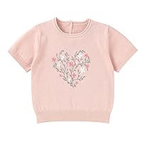 Girls Tops Short Sleeve Newborn Infant Baby Boys Girls Short Sleeve Pullover Sweater Cotton Knit Sweaters Tops