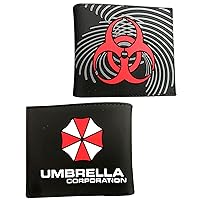 Umbrella Corporation Wallet PU Leather Bi-fold Silicone Wallet for Men (style B)