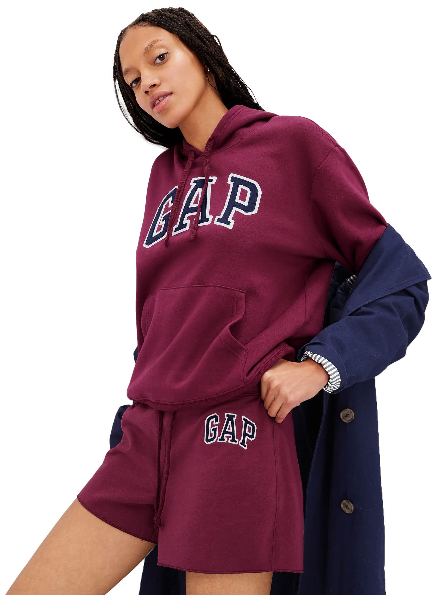 GAP Women's Logo Hoodie Hooded Pull-on Sweatshirt