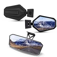 Rear View Mirror & Side Mirrors for 2021-2023 Can Am Commander, 2018-2023 Can Am Maverick Trail Sport 1000R Accessories, A & UTV PRO Convex Rearview SXS Mirrors, Replace OEM # 715003638, 715003639