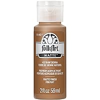 FolkArt Acrylic Paint in Assorted Colors (2 oz), 452, Raw Sienna