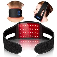 Rechargeable Red Light Therapy for Neck - Portable Red Light Therapy Belt for Face and Neck Chin - Red Light Therapy Device Neck Knee Wrap for Muscle Joint