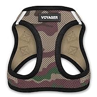 Voyager Step-In Air Dog Harness - All Weather Mesh Step in Vest Harness for Small and Medium Dogs by Best Pet Supplies - Army Base, L