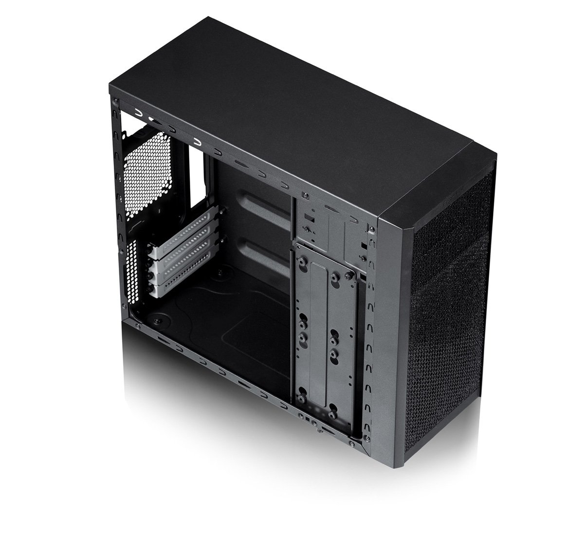 Fractal Design Core 1000 USB 3 - Mini Tower Computer Case - mATX - High Airflow and Cooling - 1x 120mm Silent Fan Included - Brushed Aluminium - Black