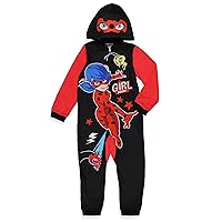 Miraculous Ladybug Girls Girl Power Full Zip Blanket Sleeper Hooded Pajama