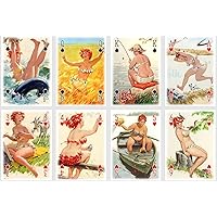 Pin Up Hilda Playing Cards. Vintage Plus Size Pin Up Girl Cards. 52 Cards and 2 Jokers