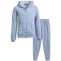 Boys' Active Sweatsuit - 2 Piece Fleece Zip Hoodie Sweatshirt and Jogger Sweatpants - Activewear for Boys (7-16)