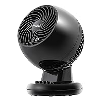 IRIS WOOZOO Medium Compact Oscillating Circulating Fan, Black