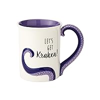 Enesco 6000550 Our Name Is Mud “Kraken” Stoneware Sculpted Coffee Mug, 16 oz, Purple