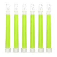 12+ Hour Duration Extra Bright Green 6-Pack Swiss Safe Premium 6 Glow Sticks Emergency Ready 