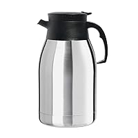 OGGI Coronado 68oz Stainless Steel Thermal Coffee Carafe- Double Walled Vacuum Container w/Press Button Top, Insulated Coffee Carafe, Thermos Carafe, Coffee Urn, Hot Beverage Dispenser, 2 Liters