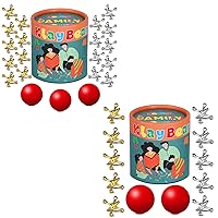Jacks Game with Ball, Retro Vintage Jax Game for Kids and Adults, Classic Board Games Old Fashion Traditional Table Games for Family Game Night