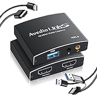 Capture Card, avedio links Audio Video Capture Card, USB C/A 3.0 Video Capture Card 4K@60Hz HDMI Loop-Out, 1080P 60FPS Game Capture Card for Streaming Works for Nintendo Switch/PS5/PC/Camera, (Black)