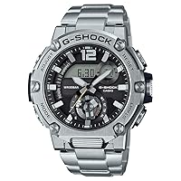 Casio G-Shock Analog-Digital Black Dial Men's Watch-GST-B300SD-1ADR, Silver Bluetooth Connect, 51×50.3×15.3mm, strap