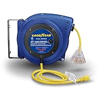 Goodyear Extension Cord Reels (12AWG x 40 FT (SJTOW Cable) w/LED Light-Up Tap)