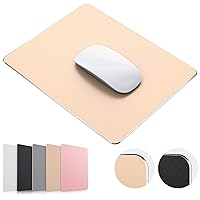 Mouse Pad, Gold Hard Metal Aluminum Mouse Pad, Premium Dual-Side Waterproof Fast and Accurate Control Mousepad for Office, Home and Gaming, Small Size, 9