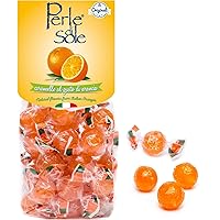 Perle di Sole Italian Orange Hard Candy Made in Italy with Essential Oils of Oranges from Sorrento (7.05 oz | 200 g) Italian Gifts From Italy