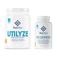 NuEthix Formulations Microbiome Balance and Digestive Wellness Supplement Bundle of Gut Defender+, 90 Servings and Utilyze, 60 Travel Packets