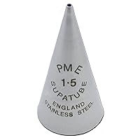 PME - ST1.5 Seamless Stainless Steel SupaTube Writer #1.5 Decorating Tip, Standard, Silver