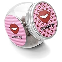 Personalized Lips (Pucker Up) Puppy Treat Jar