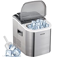 Newair Silver Countertop Ice Maker Machine, Compact Automatic Ice Maker,  Cubes Ready in Under 15 Minutes, Portable Ice Cube Maker, Perfect for