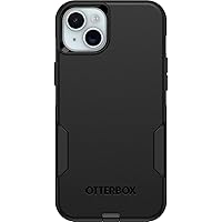 OtterBox iPhone 15 Plus and iPhone 14 Plus Commuter Series Case - BLACK, slim & tough, pocket-friendly, with port protection (ships in polybag)