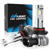 Nilight EF2 H10 LED Fog Light Bulbs, 250% Brightness, 5,0000 Hours Long Lifespan, 6000K Xenon White Fog Light Bulbs, 9140/9145 LED Fog Light DRL Bulbs Replacement,2-pack