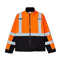 Safety Jacket, Orange/Black, X-Large Size