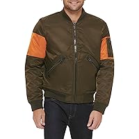 Tommy Hilfiger Men's Flight Bomber with Contrast Sleeves