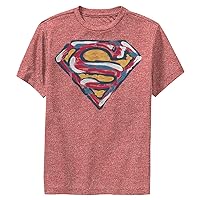 DC Comics Kids Superman Painted Boys Short Sleeve Tee Shirt