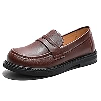 DADAWEN Girl's Loafers Slip On Round Toe Oxford Shoes Flats Church School Uniform Dress Shoes for Girls (Toddler/Little Kid/Big Kid)