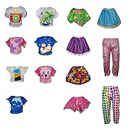14Pcs Doll Clothes Accessories for 14.5 Inch American Dolls Girl Wishers,Clothing Outfits Shoes Socks Underwear Accessory (Skirt)