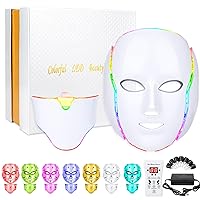 FM-01 Red Light Theràpy Màsk for Face & Neck, 7 Colors LED Face Màsk Light Theràpy, Skin Care Màsk for Face for Beauty Salons and Home Use