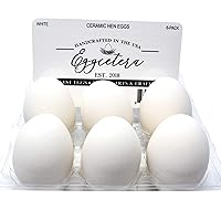 Eggcetera Ceramic Nest Eggs 6-Pack (White)