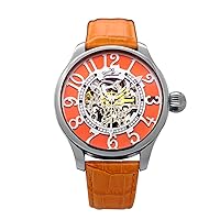 Gallucci Ladies Fashion Skeleton Automatic Wrist Watch with Arabic Figure Display and Color Dial