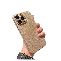 Luxurious and Stylish Glitter Girl's Phone case for Ladies PC Shockproof Durable Back Cover for iPhone 11 12 13 Pro Max 14 Plus, Lens Protection(Gold,iPhone 11)