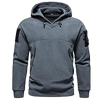 Outdoor Tactical Hoodie for Men Winter Warm Hooded Sweatshirt Lightweight Pullover Hooded Sweatshirt