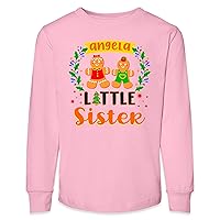 Personalized Christmas Big Little Sister Brother Cookie Lover Toddler Girl Boy Long Sleeve Shirt