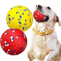 2 Pack Dog Balls, Upgraded Indestructible Dog Toys for Aggressive Chewers Large Breed, Tennis Balls for Dogs, Tough Strong Dog Ball Toy, Durable Medium Large Big Dog Toys Bouncy Pet Chew Ball