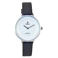 SL10320SWB Quartz Analog Waterproof Womens Wrist Watch Leather Band