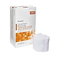 McKesson Tubular Elastic Retainer Net Dressing, Non-Sterile, Head, Thigh, Chest, Size 8, 34 in x 25 yd, 1 Count, 1 Pack