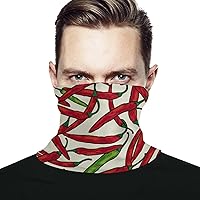 Red Chili Peppers Funny Face Cover Scarf Neck Mask Skiing Fishing Hiking Cycling UV Protector for Men Women